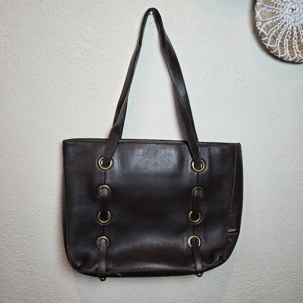 Buxton Genuine Leather Exterior Brown See Photos For Measurement